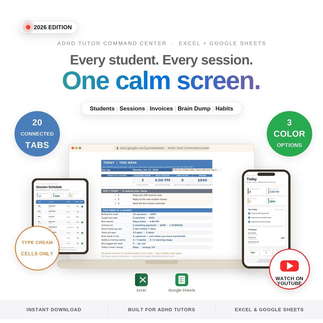 ADHD Tutor Command Center