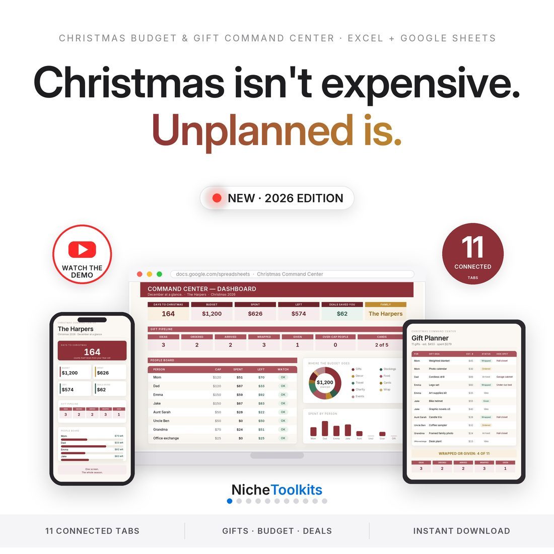 Christmas Budget Command Center