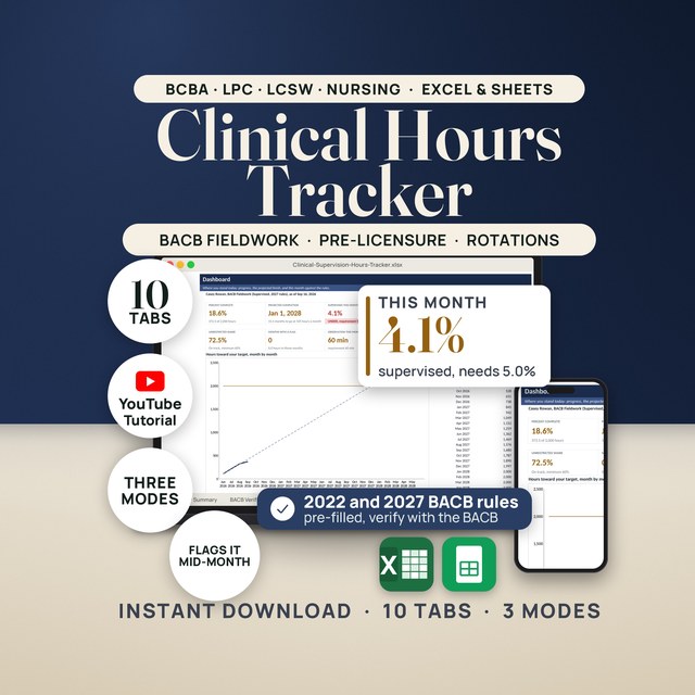 Clinical and Supervision Hours Tracker — Spreadsheet System