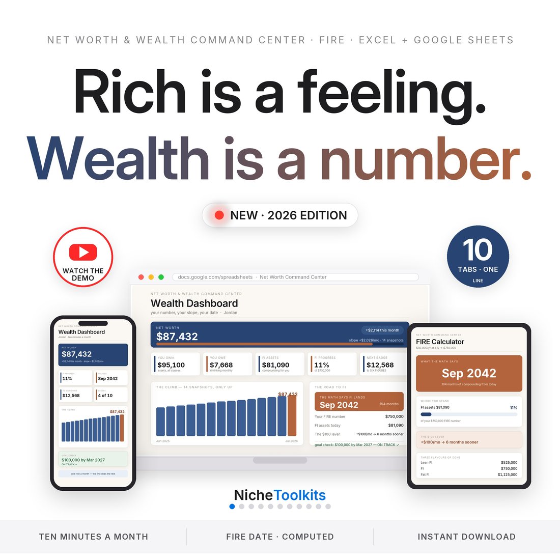 Net Worth & Wealth Command Center