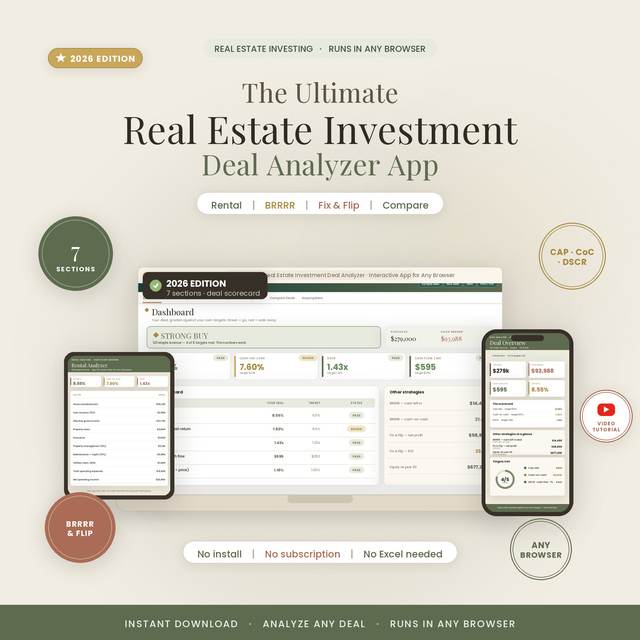 Deal Analyzer Dashboard — Browser App by NicheToolkits